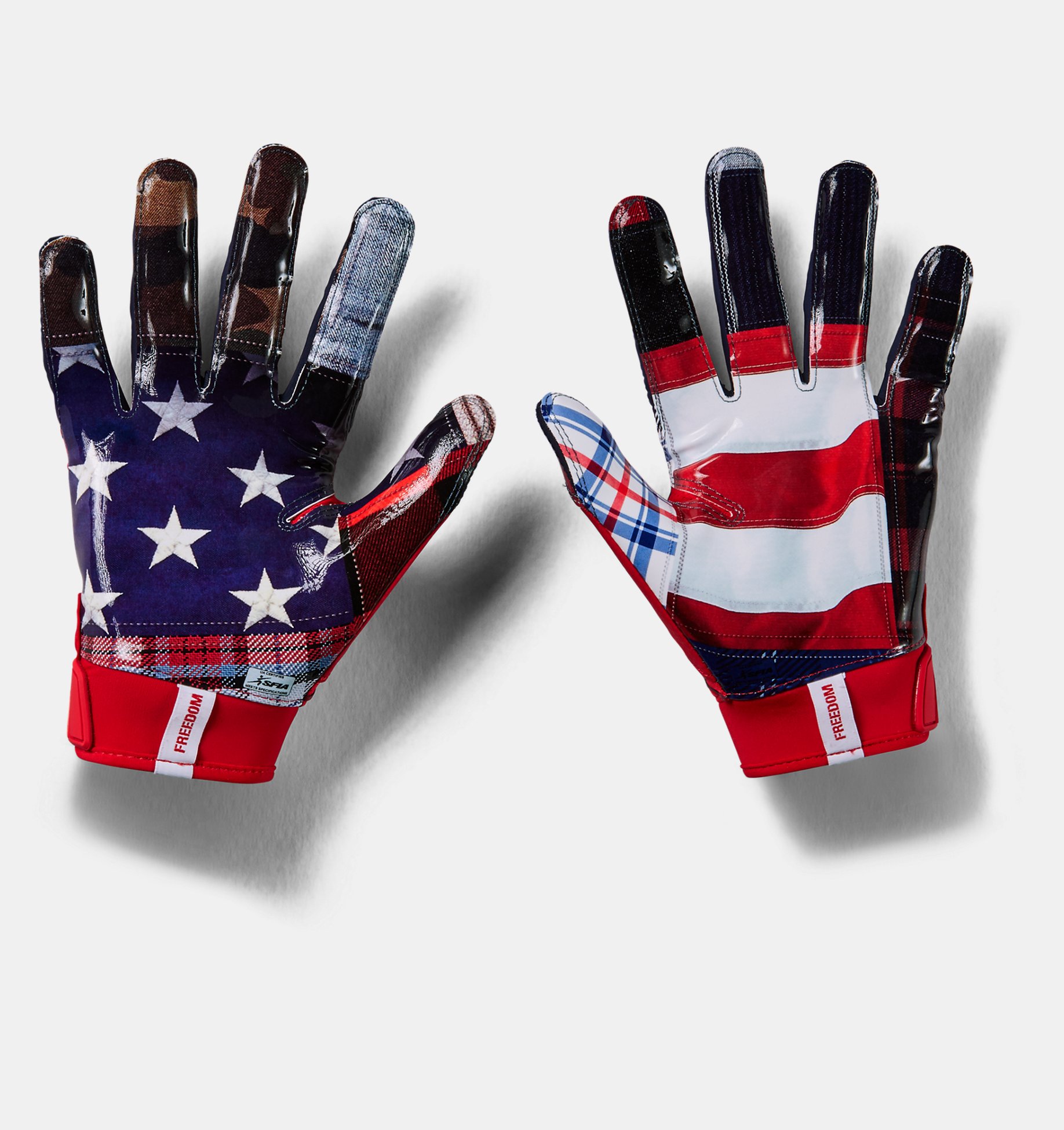 Under Armour Men's UA Spotlight Receiver Gloves 1290814-001 Black/White 